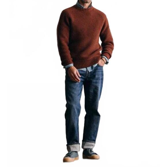 TAYLOR STITCH Other - NEW TAYLOR STITCH the fisherman sweater in heather brick merino